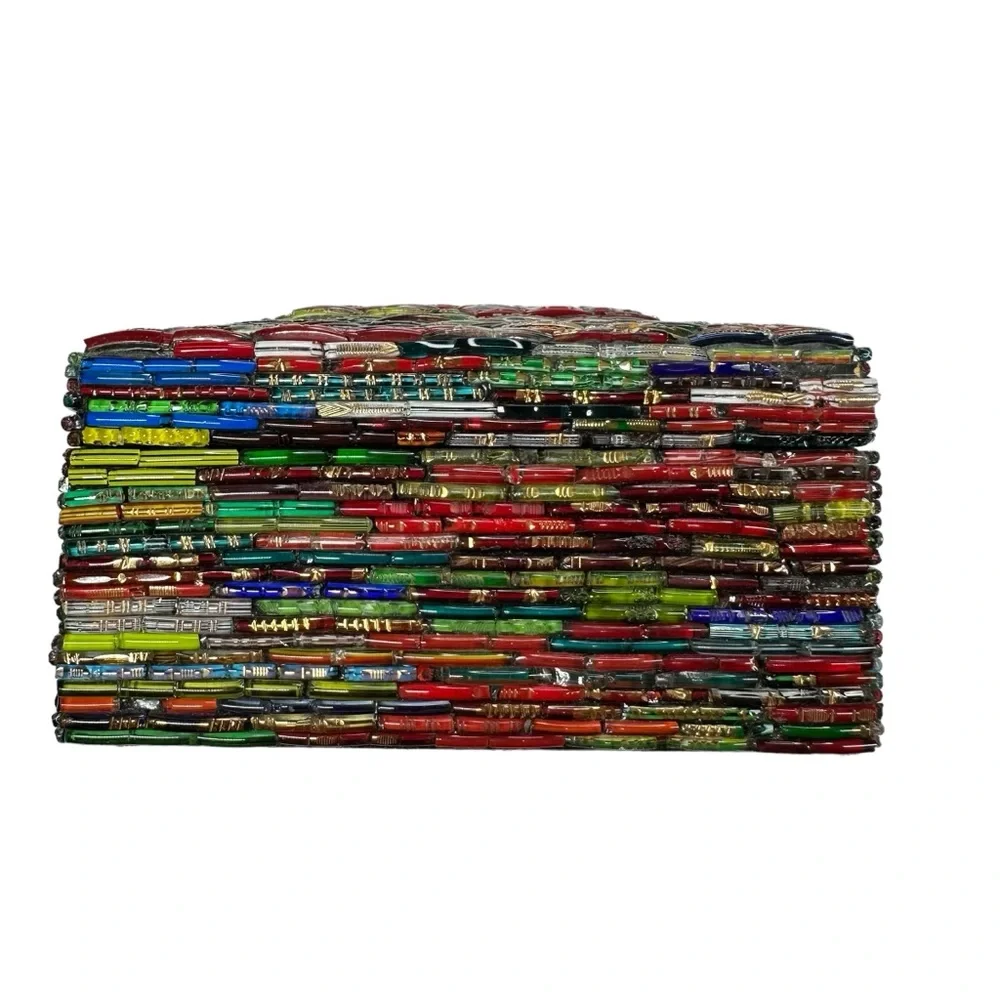 Vintage Mosaic Art Glass Jewelry Box